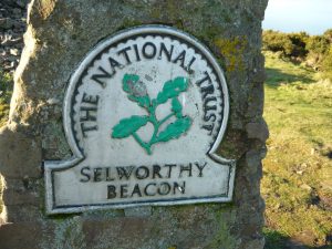 One possible route: Selworthy Beacon with cairn and trig point One possible route: Selworthy Beacon with cairn and trig point