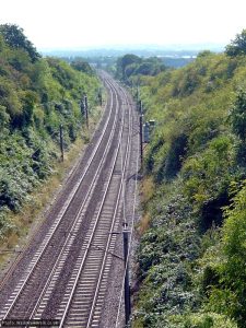 Down the line across the fields towards Hitchin Down the line across the fields towards Hitchin
