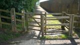 Through this gate, past an adventure playgound, and you're back in the countryside