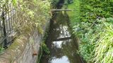 The Ippollitts Brook passes between houses